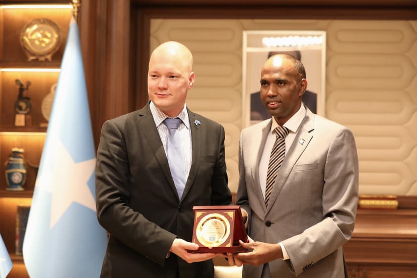 Prime Minister Khaire receives Finish State Secretary for Foreign Affairs Virtanen