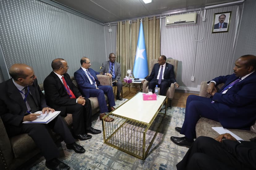 Ra’iisul Wasaare Khayre Oo La Kulmay Ergo Ka Socota Ururka Iskaashiga Islaamka, Masar, Kenya Iyo Bangiga Adduunka