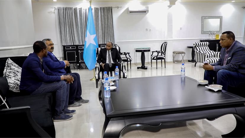 Ra’iisul Wasaare Khayre Iyo Maamulaha Shirkadda Enez Oo Ka Hadlay Dardar Gelinta Dhismaha Waddada Isku Xirta Muqdisho Iyo Afgooye