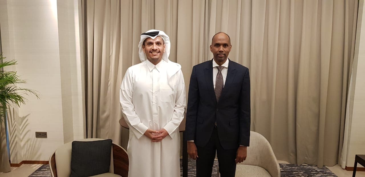 Ra’iisul Wasaare Khayre Iyo Ra’iisul Wasaare Ku-xigeenka Qatar Oo Ka Wada Hadlay Xoojinta Xariirka Labada Dowladood