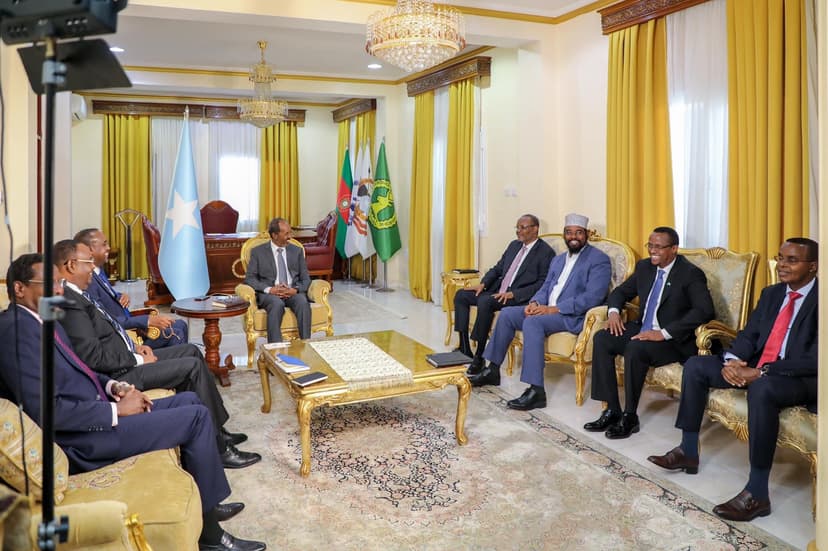 Ra’iisul Wasaare Rooble oo ka qeyb galay shirka Golaha Wadatashiga Qaranka oo guddoominayay Madaxweynaha JFS