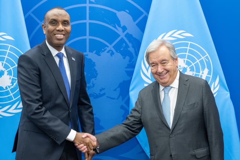 Ra’iisul Wasaare Xamsa oo la Kulmay Xoghayaha Guud ee Qaramada Midoobay Guterres