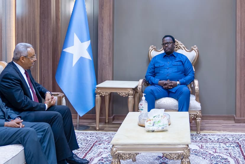 Ku simaha Ra’iisul Wasaaraha oo qaabilay Wasiirka arrimaha dibadda dalka Jabuuti