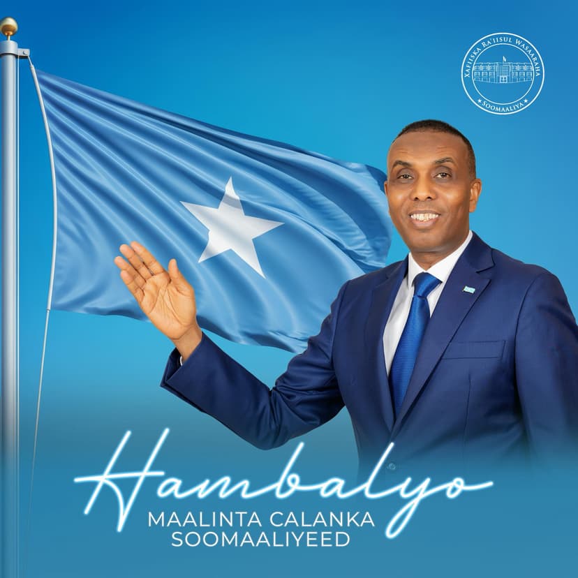 Ra’iisul Wasaare Xamsa oo shacabka Soomaaliyeed ugu hambalyeeyay xuska maalinta Calanka