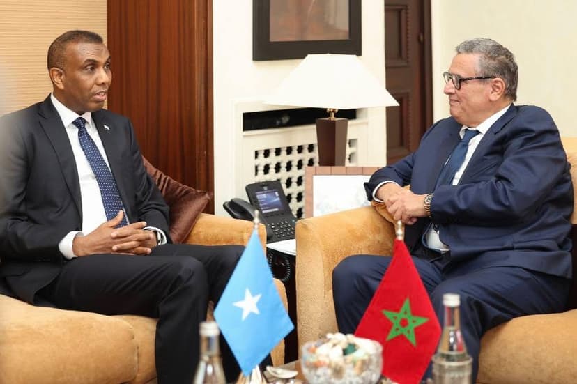 Ra’iisul Wasaare Xamsa Cabdi Barre oo la kulmay Dhiggiisa dalka Morocco