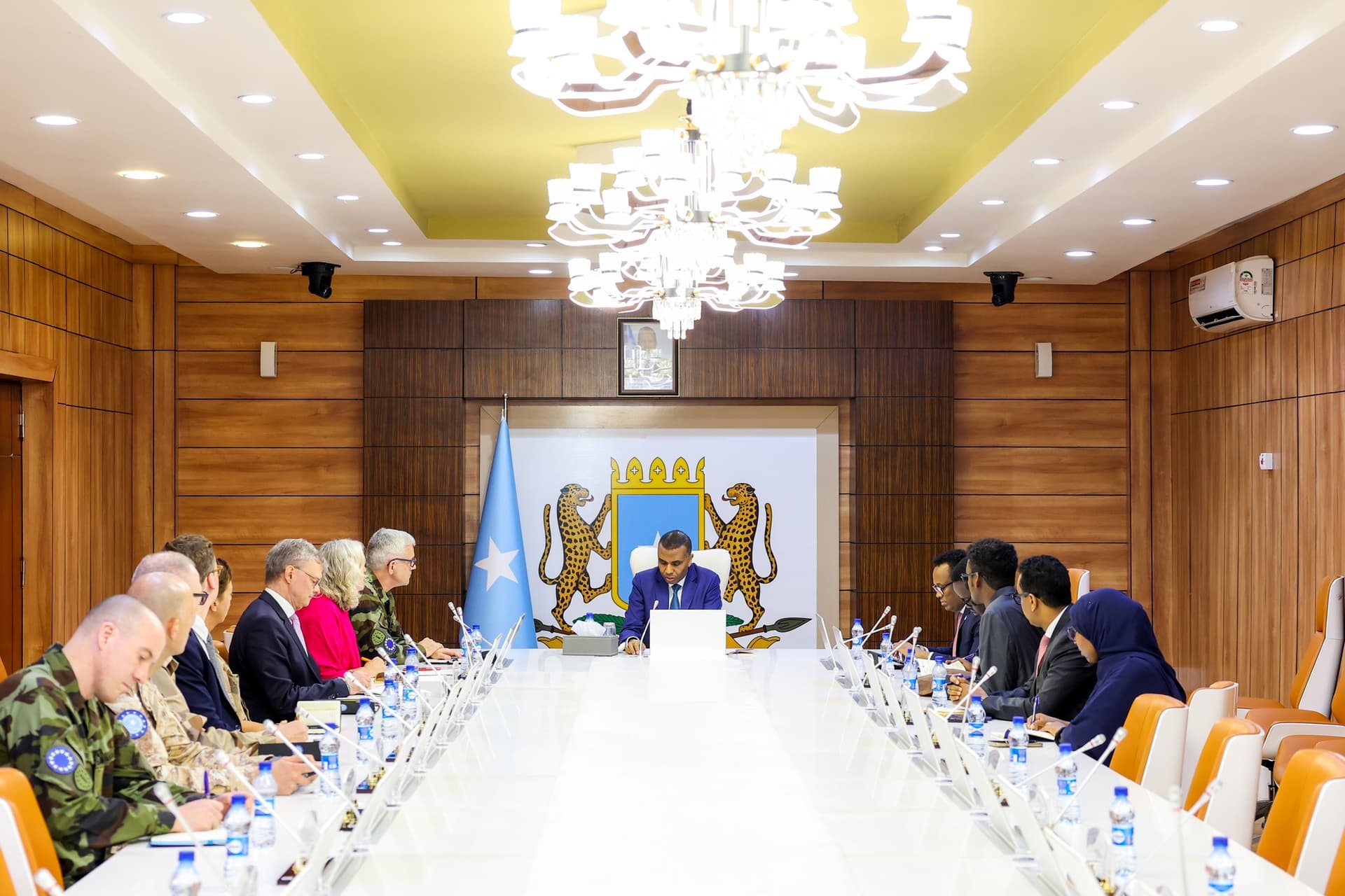 Ra’iisul Wasaare Xamsa oo Wafdiga Midowga Yurub kala hadlay Amniga, La-dagaallanka Khawaarijta iyo Geeddi-socodka Dimuqraaddiyadda