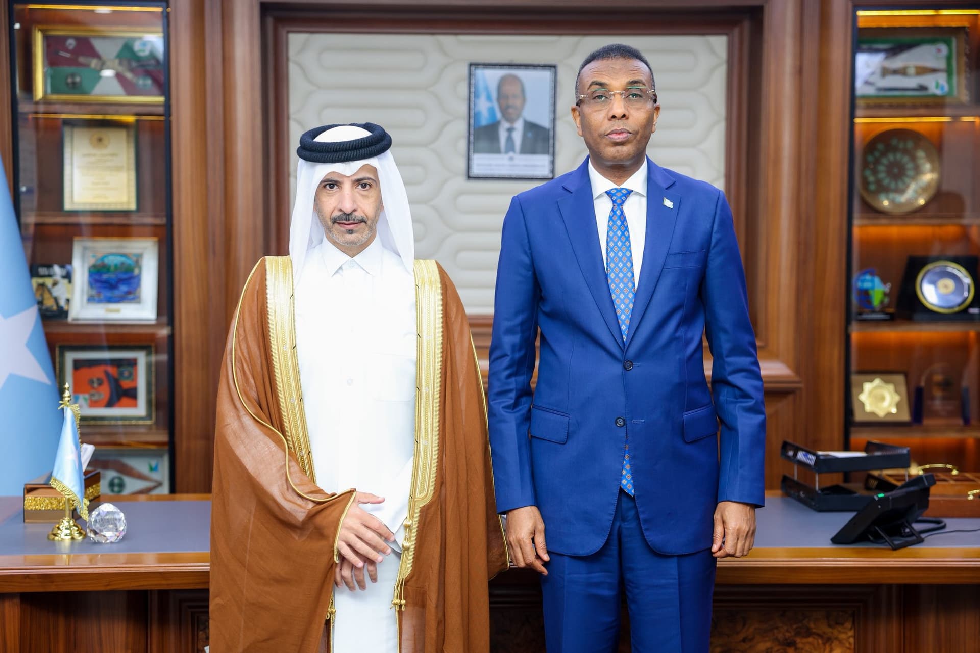 RA’IISUL WASAARE XAMSA OO XAFIIISKIISA KU QAABILAY SAFIIIRKA DAWLADDA QATAR