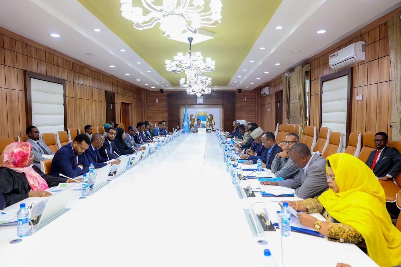 Golaha Wasiirrada Xukuumadda Jamhuuriyadda Federaalka Soomaaliya, oo maanta yeeshay kulankoodii toddobaadlaha