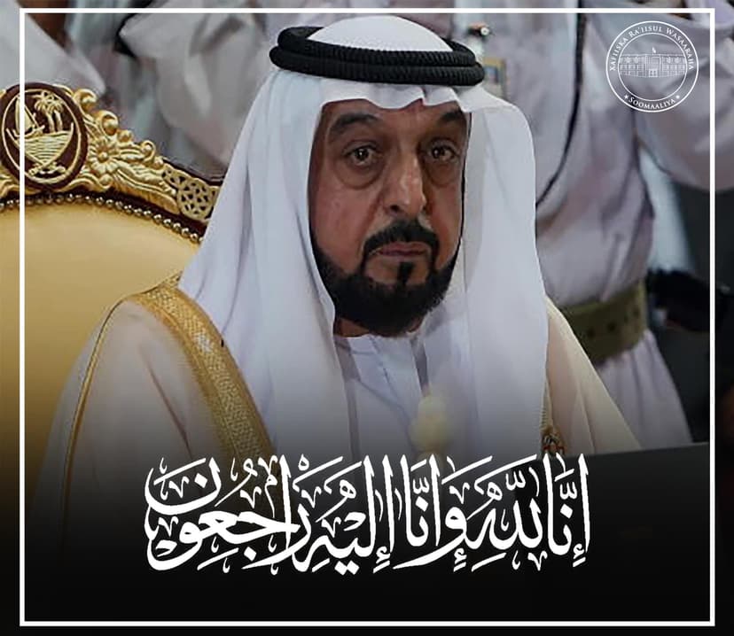 Ra’iisul Wasaare Maxamed Xuseen Rooble oo ka tacsiyeeyay geerida madaxweynihii Imaaraadka Sheikh Khaliifa Bin Zayid.