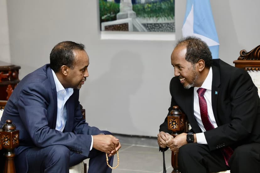 Ra’iisul Wasaare Rooble oo booqasho ugu tagay madaxweynaha Jamhuuriyadda Federaalka Soomaaliya