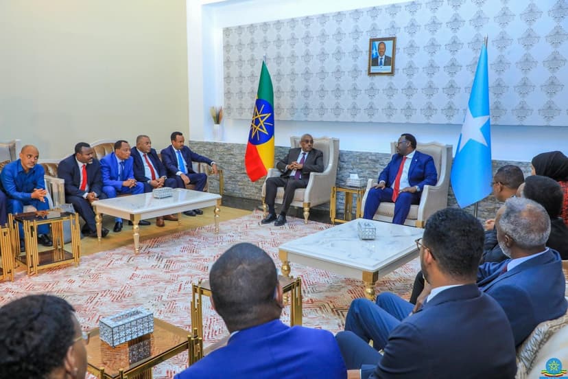 Ra’iisul Wasaare ku xigeenka ayaa caasimada dalka ku soo dhaweeyey wafti heer sare ah oo ka socda Ethopia